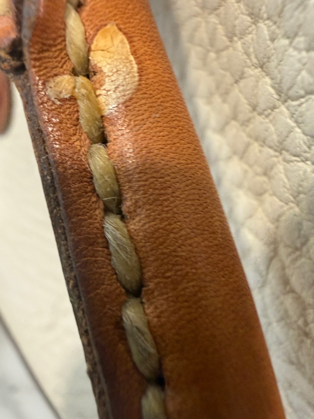 Vintage Dooney & Bourke All-Weather White Leather Satchel - Picture 16 of 16